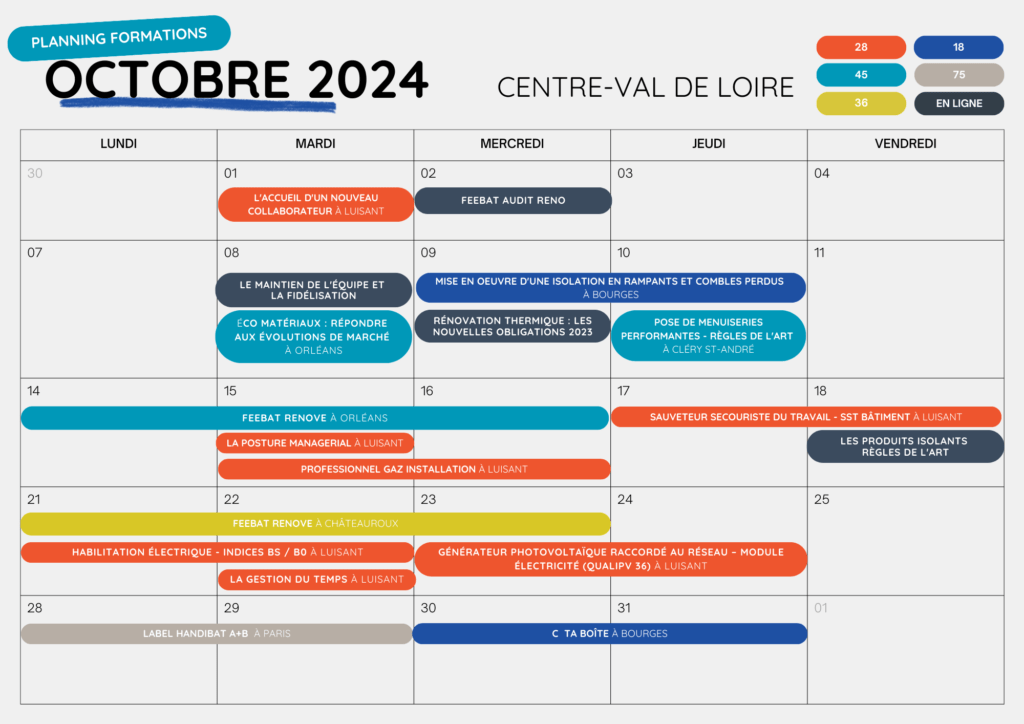 planning centre octobre