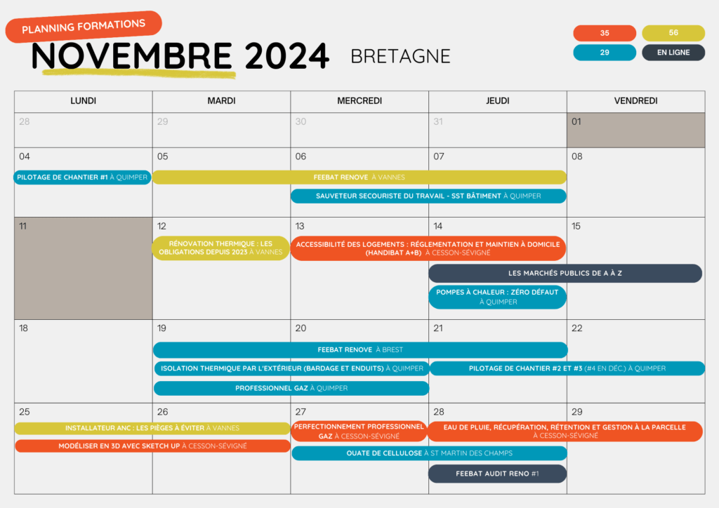 planning bretagne novembre